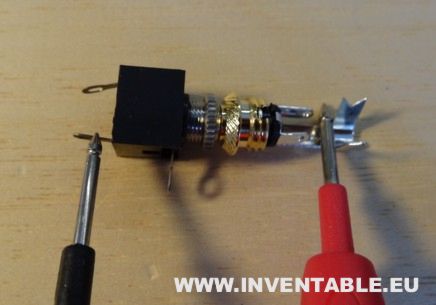 Reconocimiento de los contactos de un minijack con un tester.