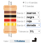 Calculadora de colores para resistencias