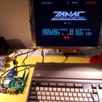 Ordenador MSX con uno de los juegos que he logrado cargar