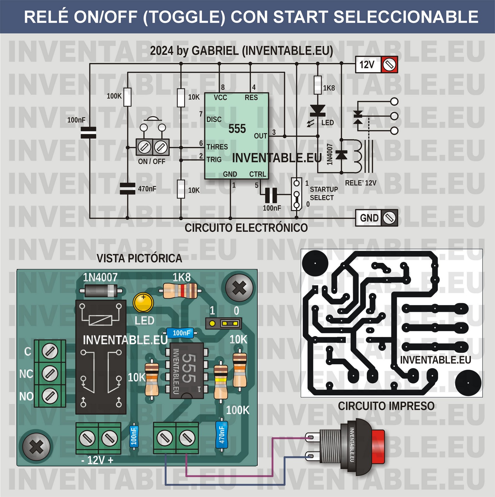 Flip Flop R-S y T con 555 - Inventable
