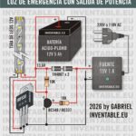 luz de emergencia con montaje al vuelo
